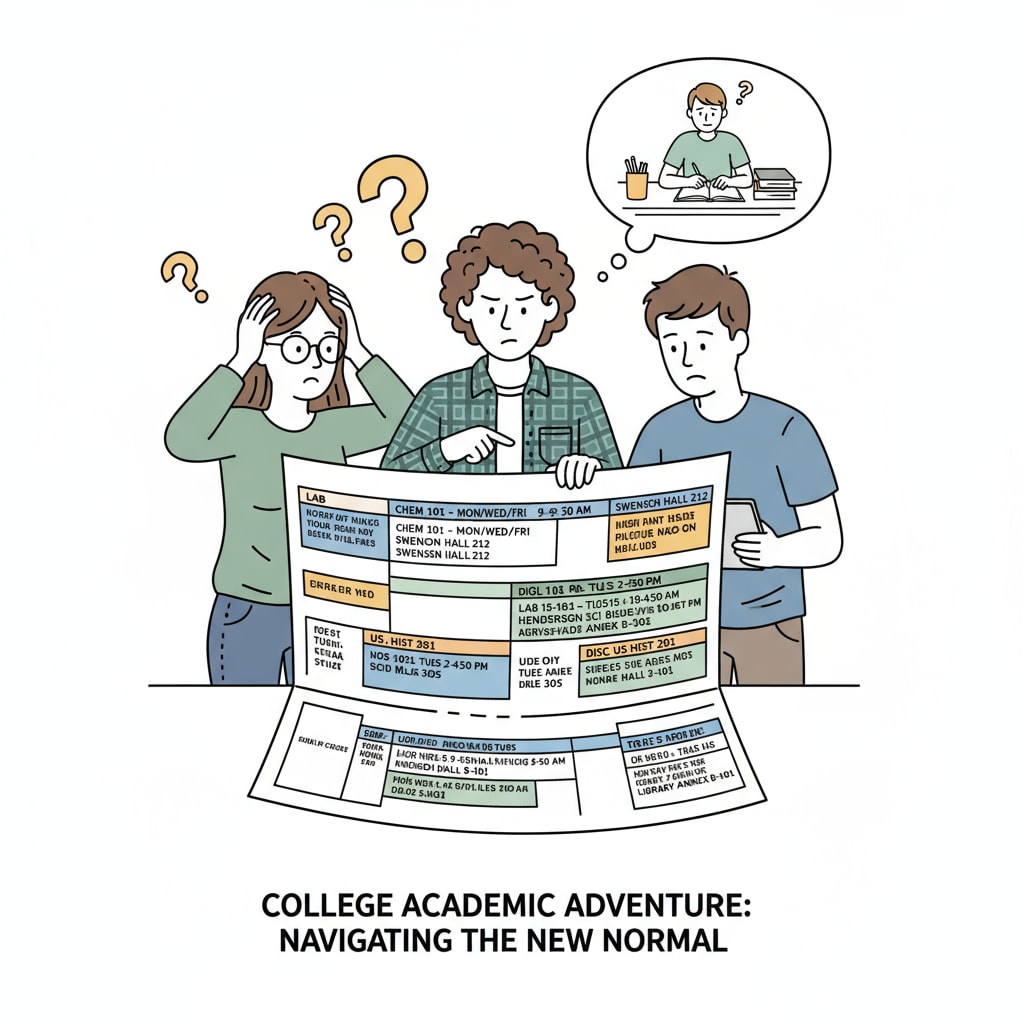 Students facing the challenge of adapting to college class schedules after home self-study