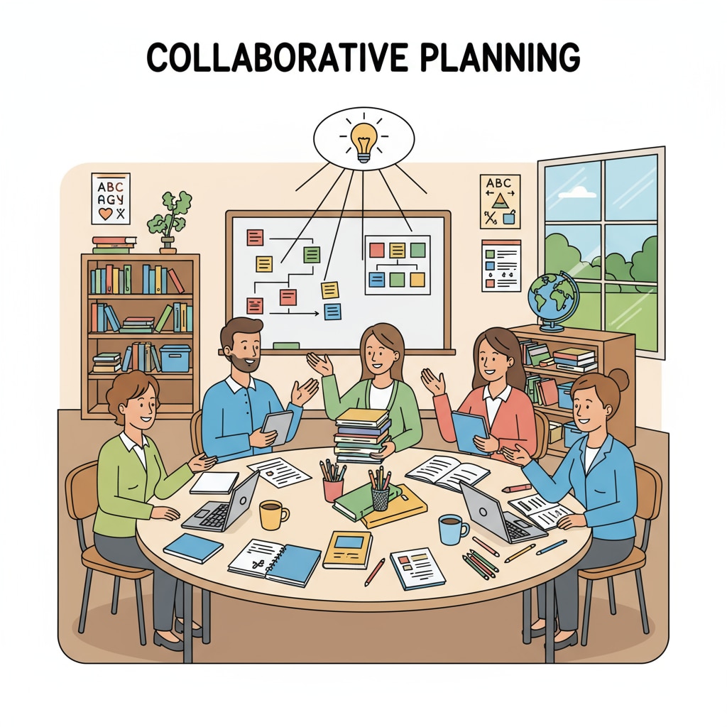 Teachers collaborating in a teacher-led school environment