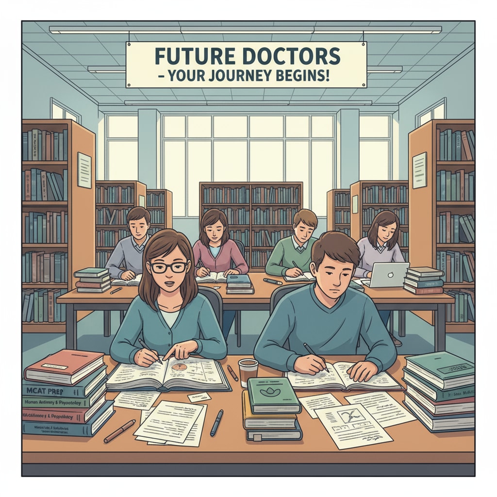 High school students studying for medical school entrance exams to overcome learning anxiety and fill knowledge gaps