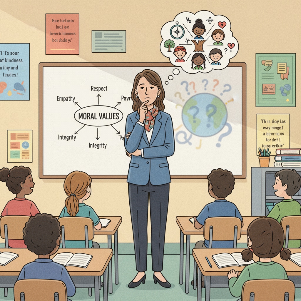A teacher facing the challenge of moral education in K12 amidst value divergences