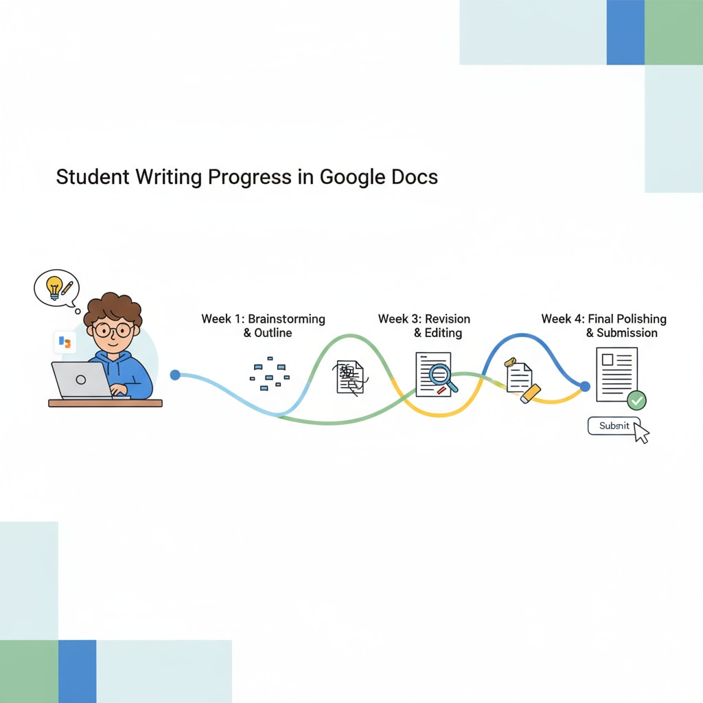 Graphical representation of student writing activity in Google Docs for teaching evaluation and academic integrity