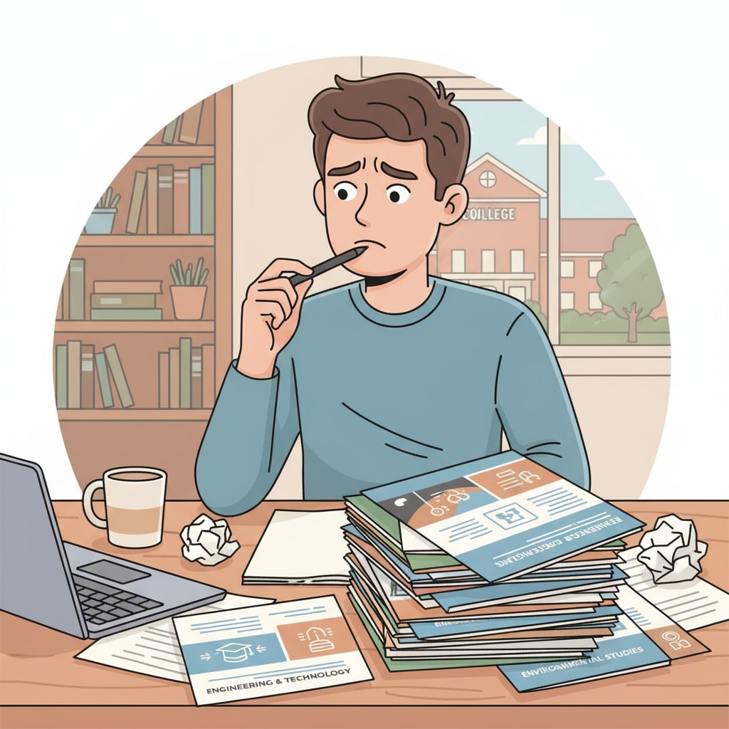 A confused high school student considering college majors based on math and physics skills and employment prospects