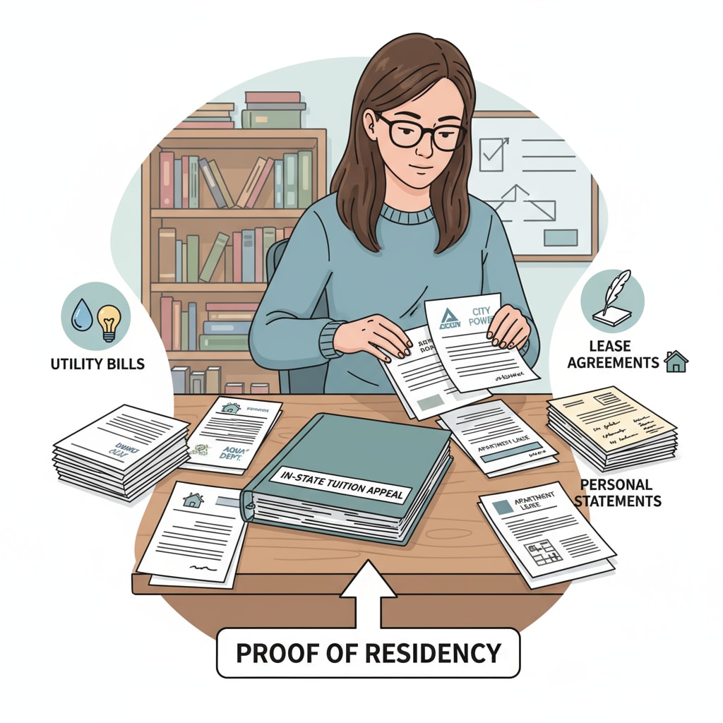 Student organizing materials for in-state tuition appeal at California community college