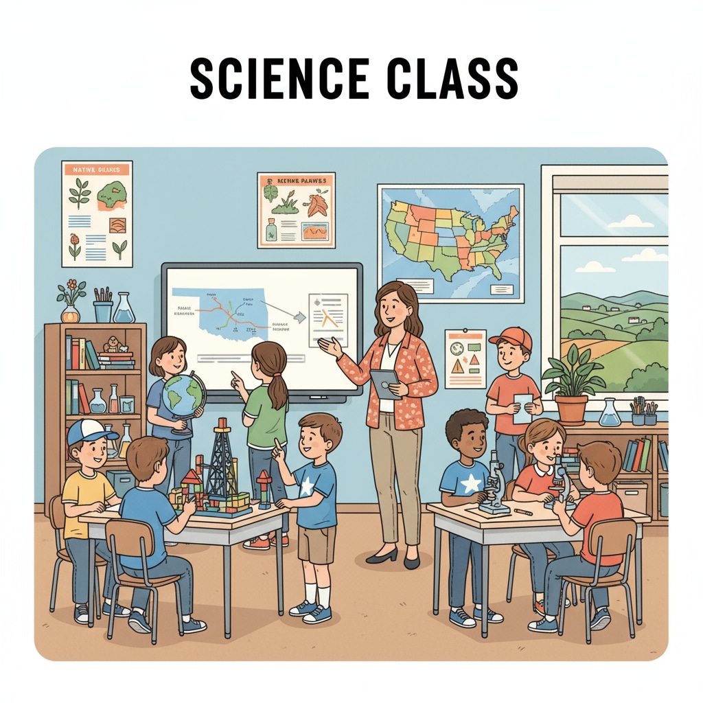 Classroom scene related to education quality in Oklahoma and Arkansas