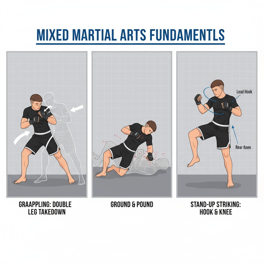 Student practicing MMA as an extracurricular activity relevant to college applications