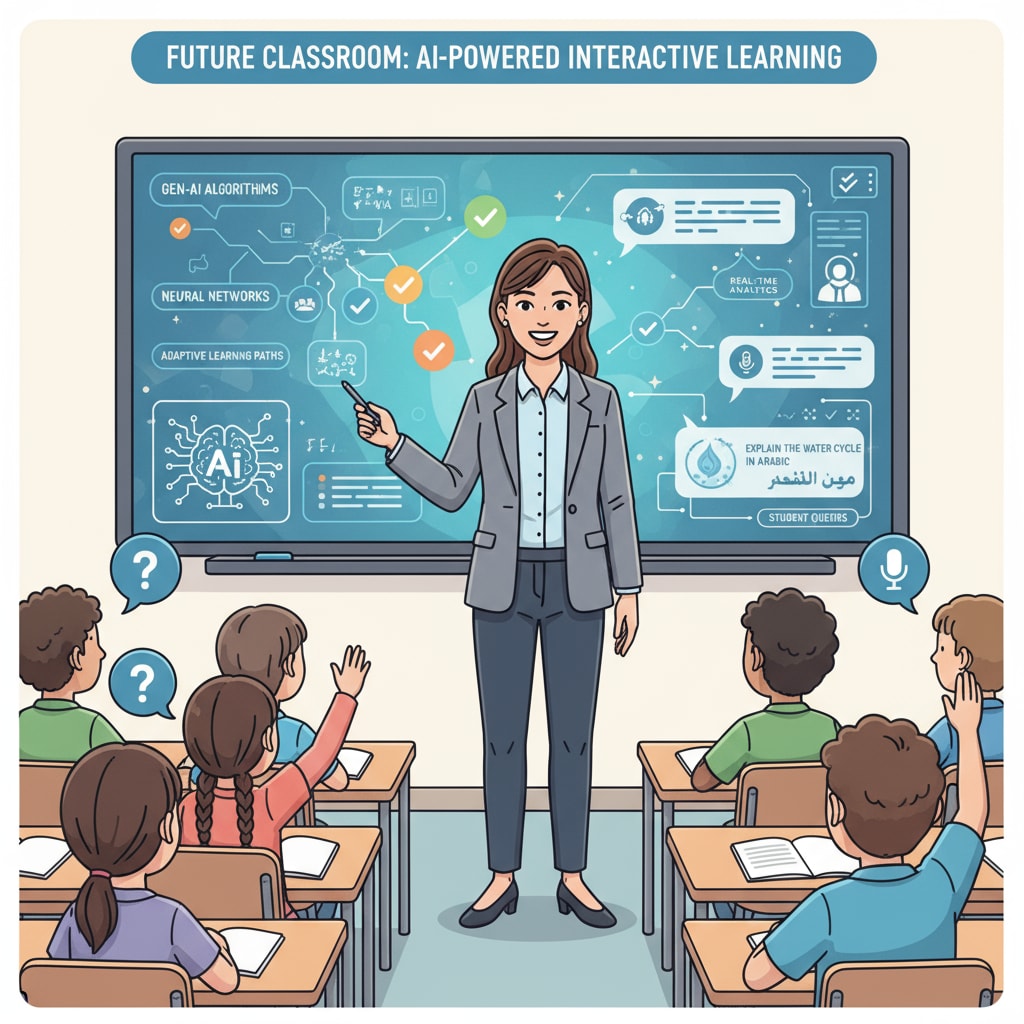 An educator using an AI - enhanced educational technology tool