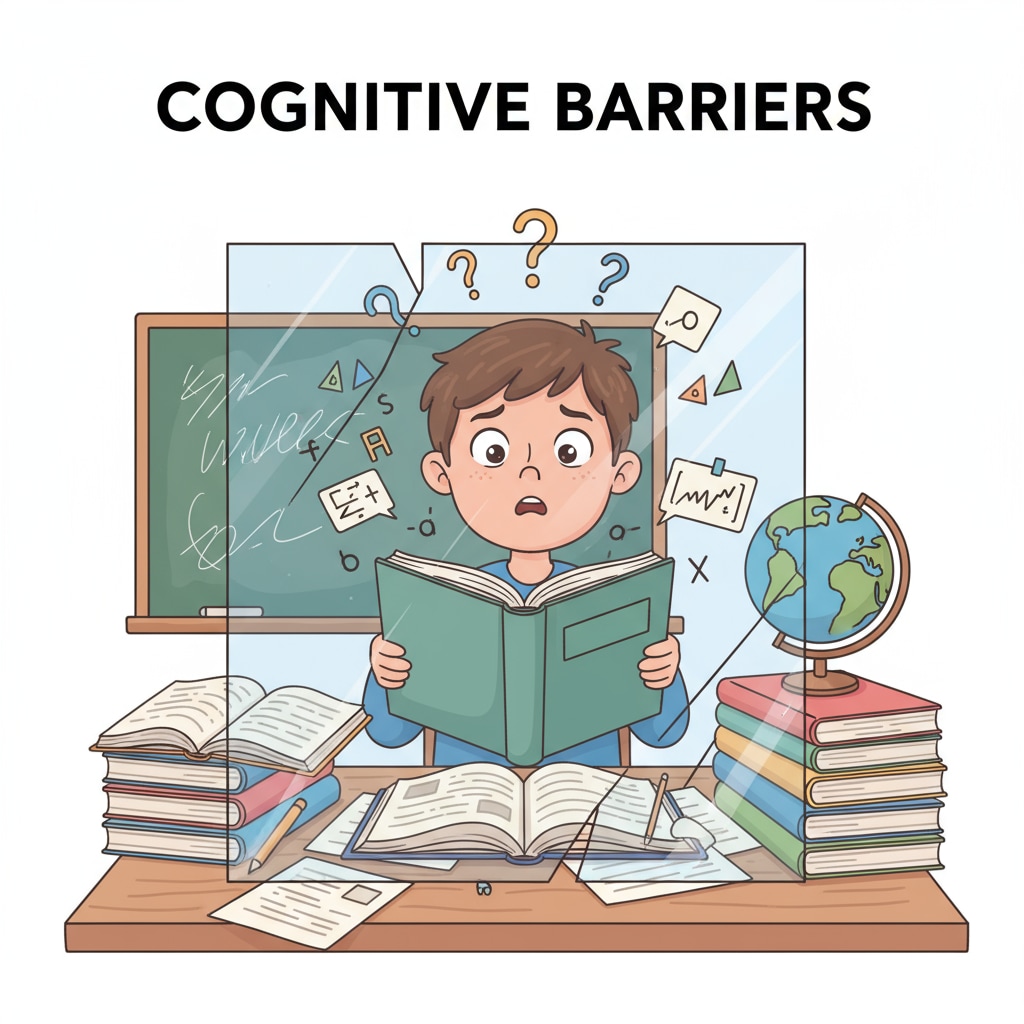 Child facing cognitive barriers and experiencing self-doubt while studying