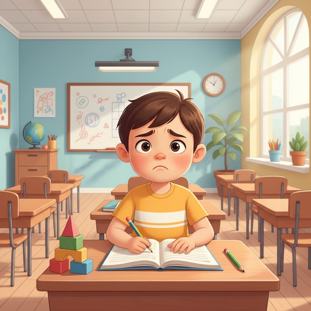 A twice exceptional child facing difficulties in a new public school classroom during the transition