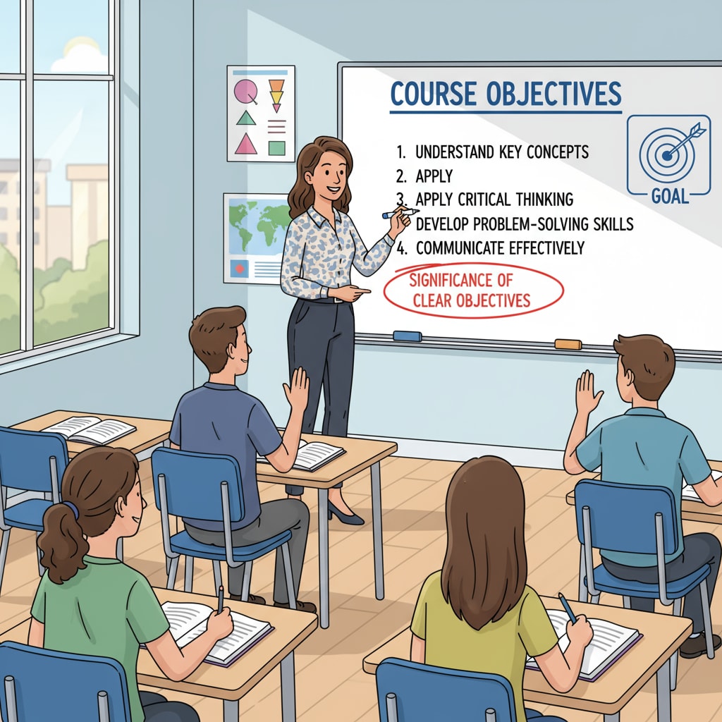 Teacher writing course objectives for vocational school students