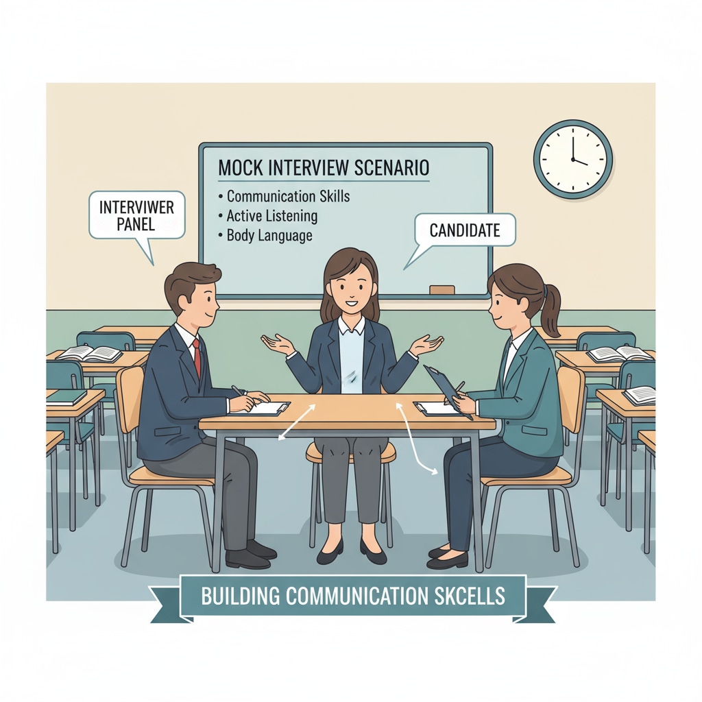 A group of people conducting a mock interview to enhance interview communication skills in a short time