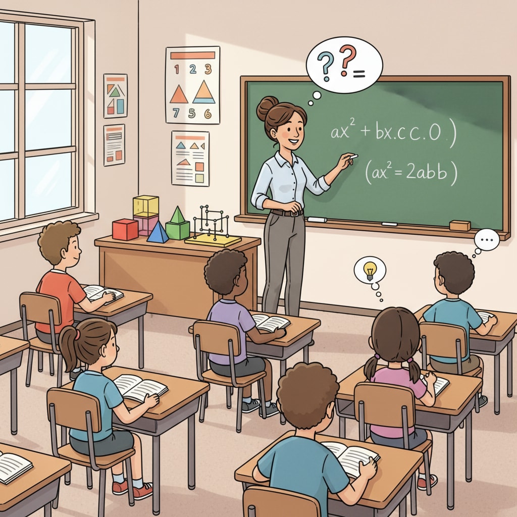 A classroom scene related to teaching engineering concepts in a math education setting