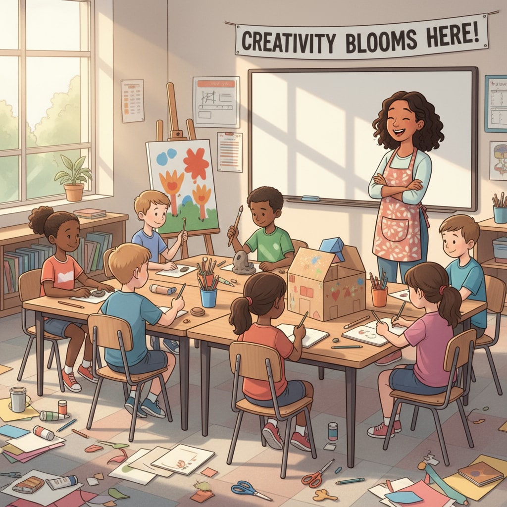 A classroom with engaged students under a teacher with teaching autonomy