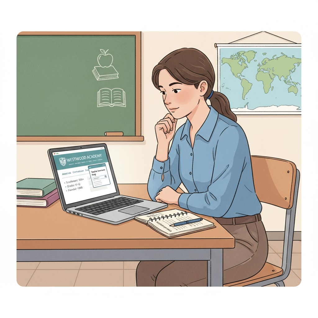 A person researching a school for a teacher interview to improve communication skills in the short term