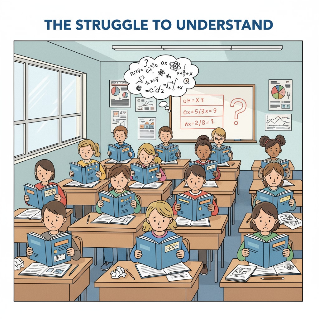 K12 students experiencing learning difficulties, anxiety, and self-doubt while studying