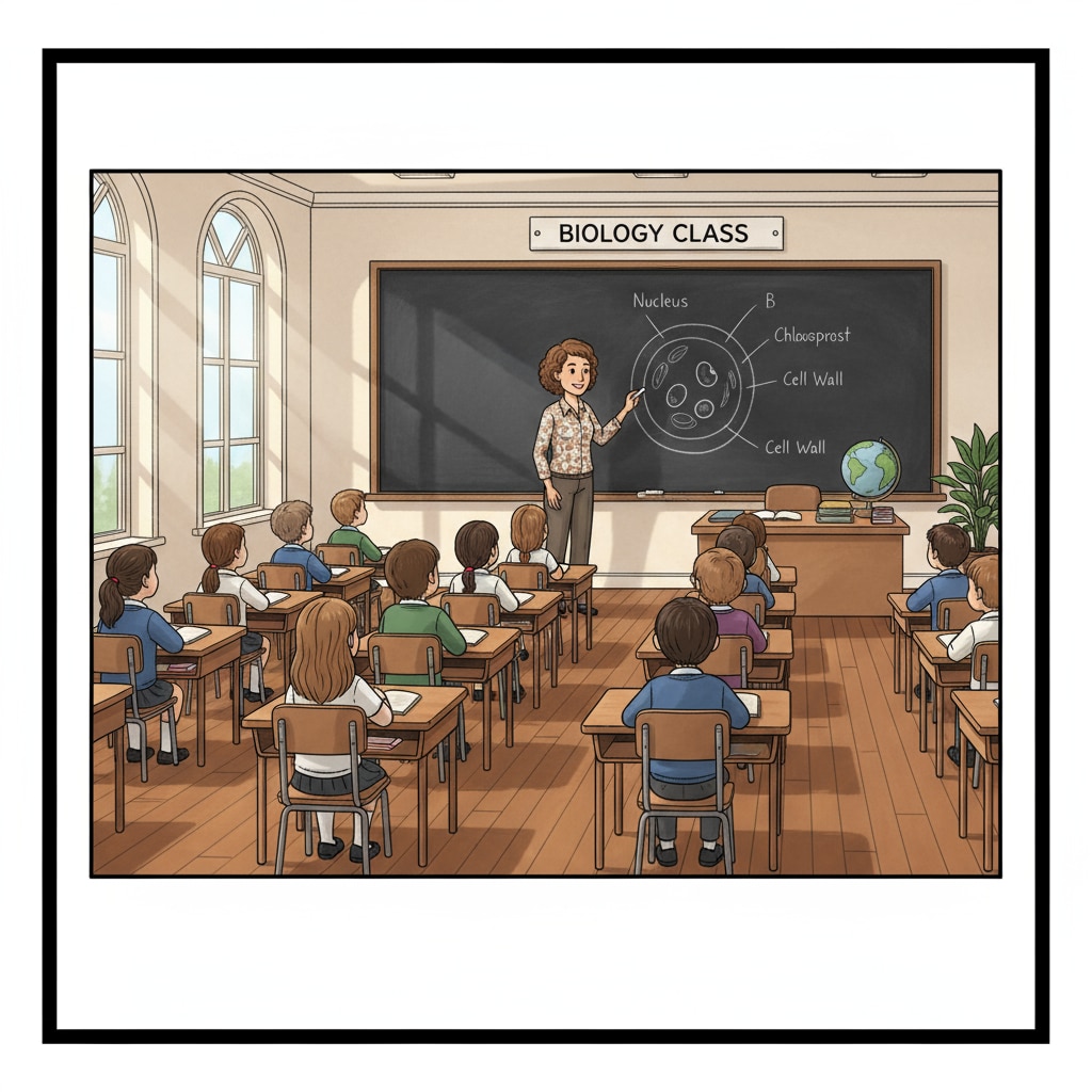 Traditional primary education teaching scene lacking modern teaching methods and technology integration
