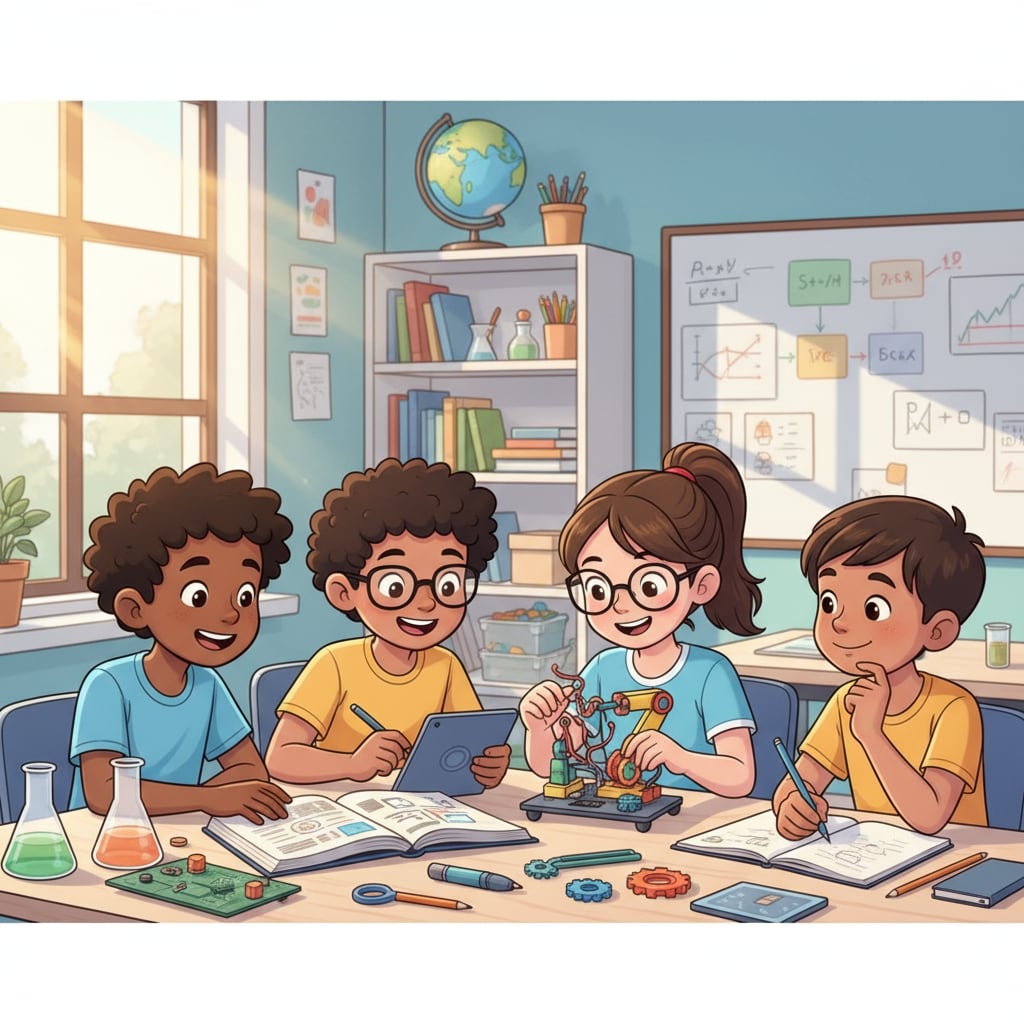 High-ability children in a classroom during school transition