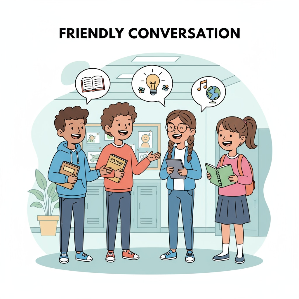 K12 students engaged in communication skills - related dialogue