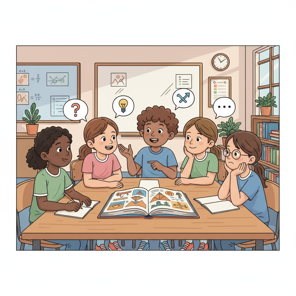 K12 students practicing dialogue and active listening during a literature class