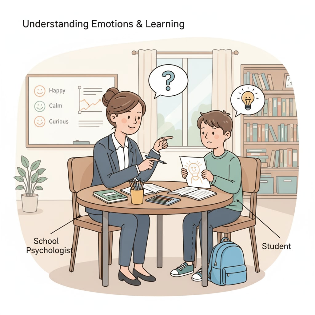 School psychologist counseling a student, related to school psychology career choice