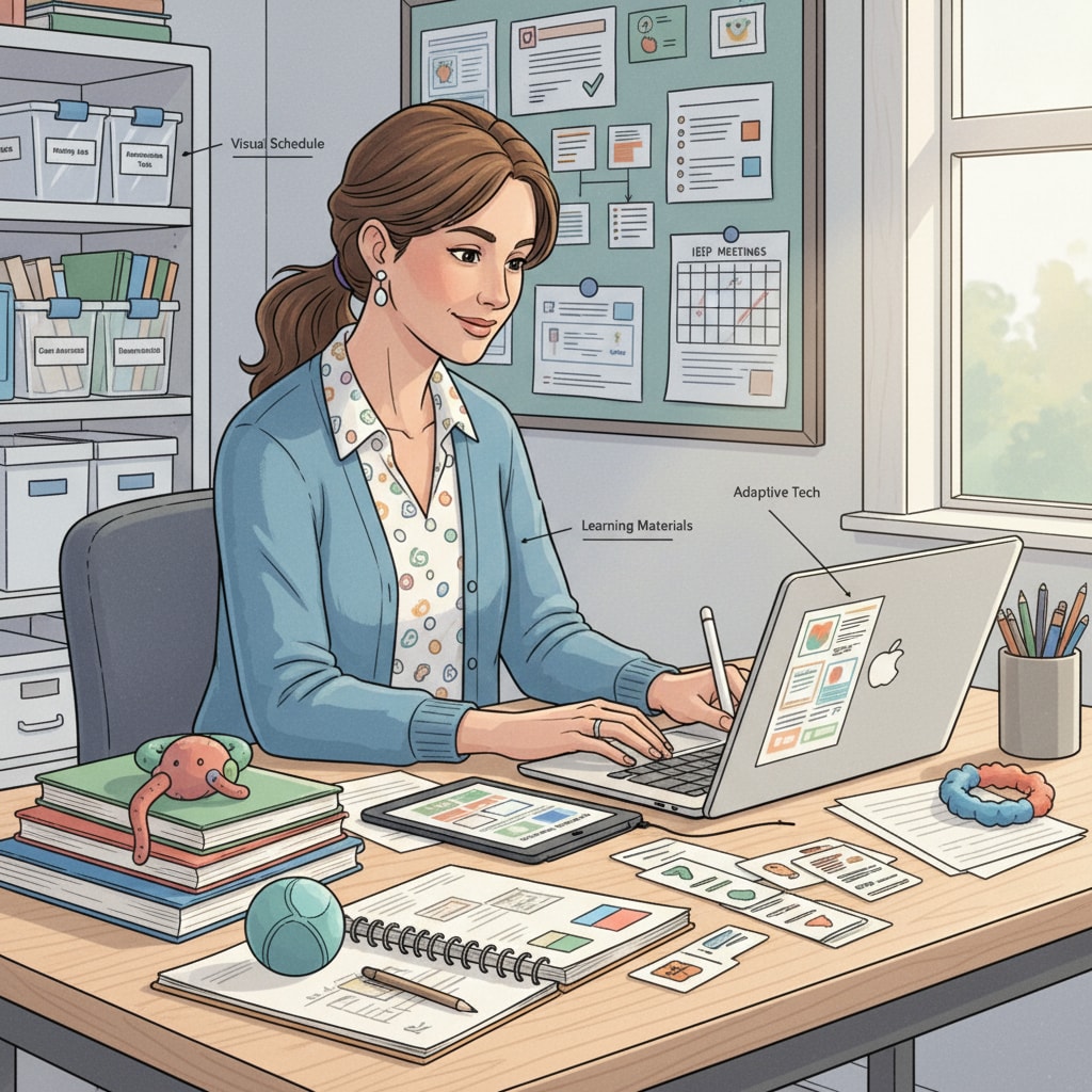 A special education teacher creating educational content for extra income.