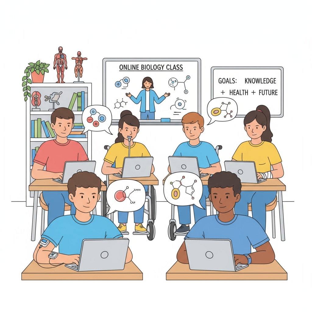 Teenagers with chronic diseases engaged in online learning for high school graduation and GED preparation.