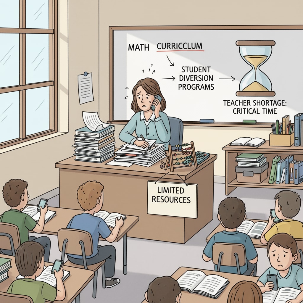 Teacher shortage due to student diversion in math education