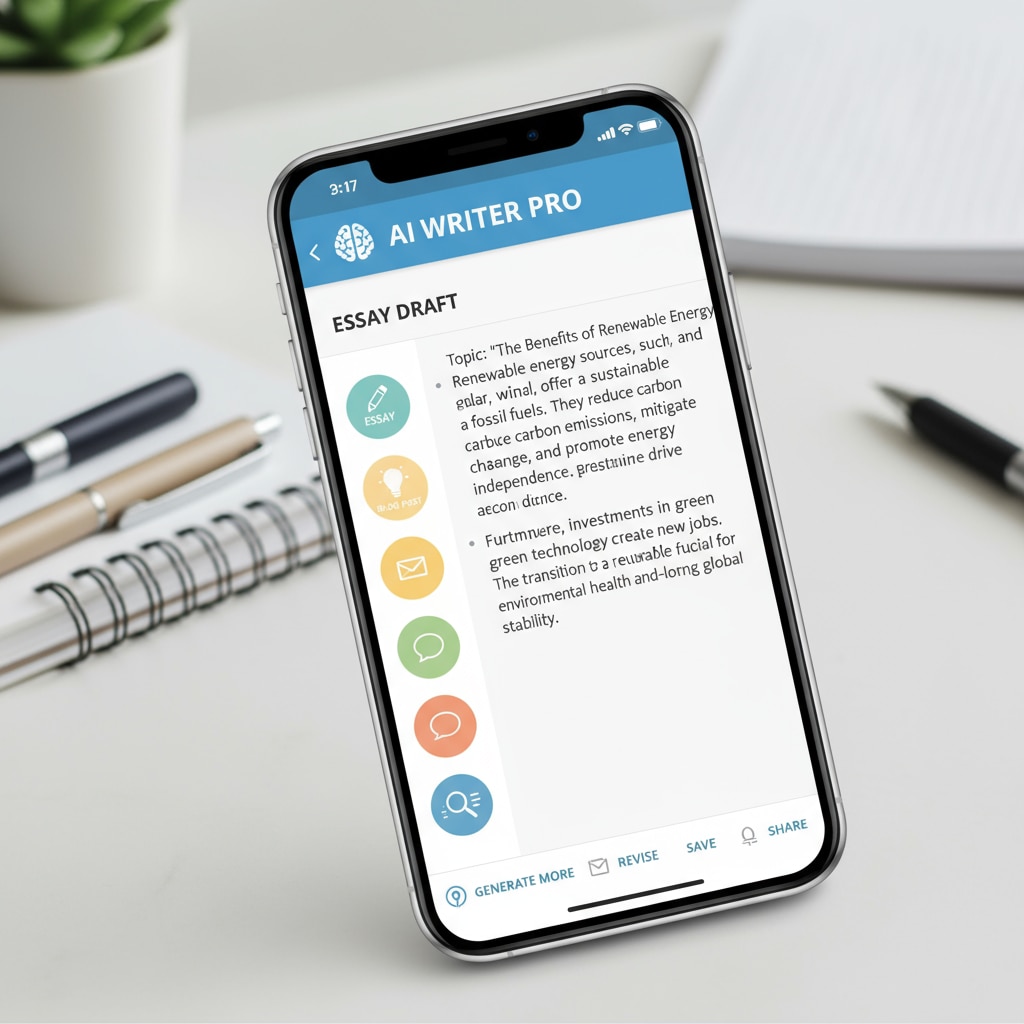 A close-up view of an AI writing app that students might use for cheating in English assignments