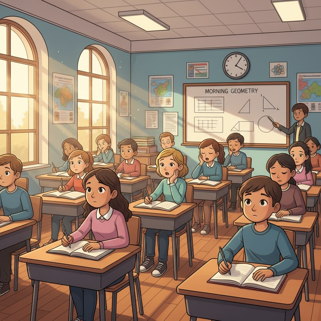 Students in a morning university class