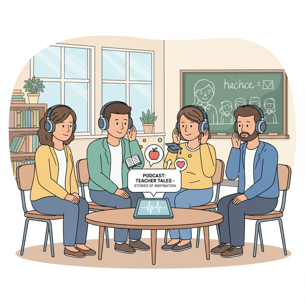 People listening to a podcast about the influence of teachers