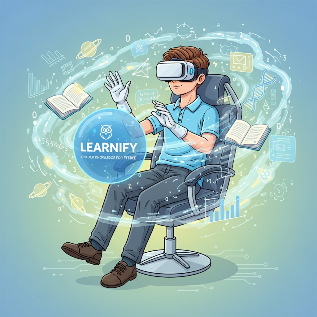 Student using VR on a free K12 learning platform with DM