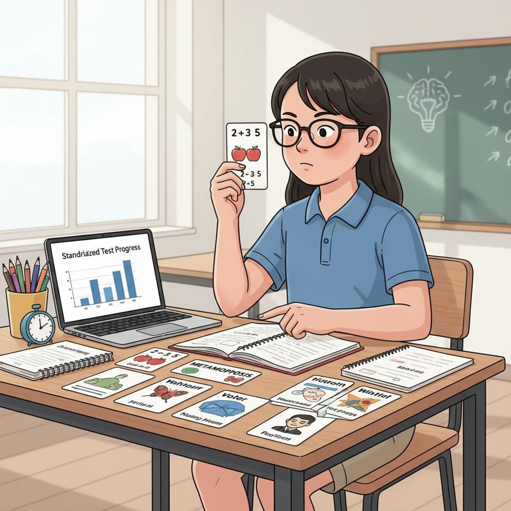 Student using memory aids to prepare for a standardized test involving critical thinking skills