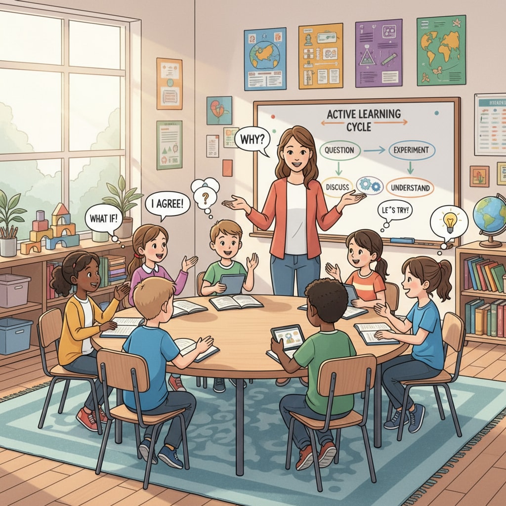 Classroom scene demonstrating the pursuit of understanding