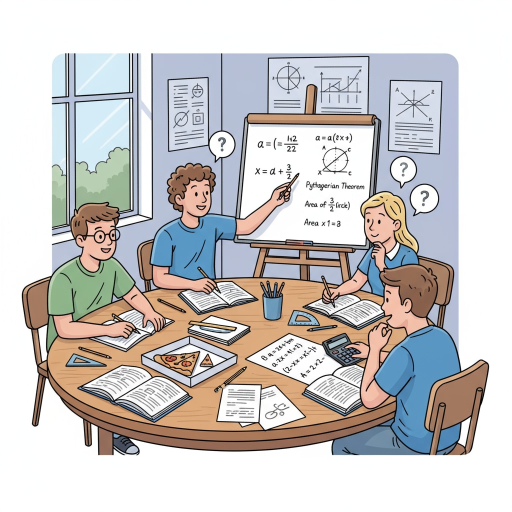 High school students studying math together as a learning resource