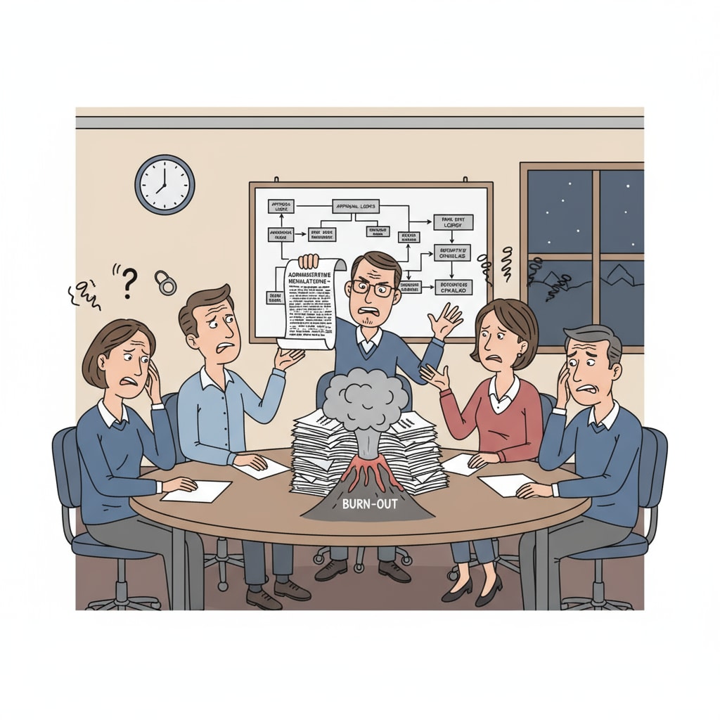 Teachers expressing frustration due to micromanagement in educational environment