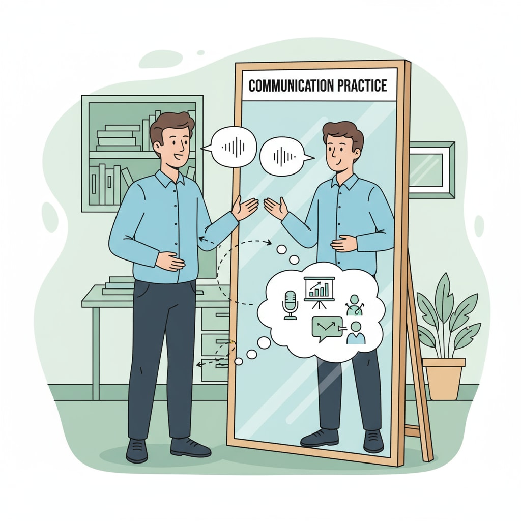 A person practicing communication skills for a teacher interview to improve in a short time