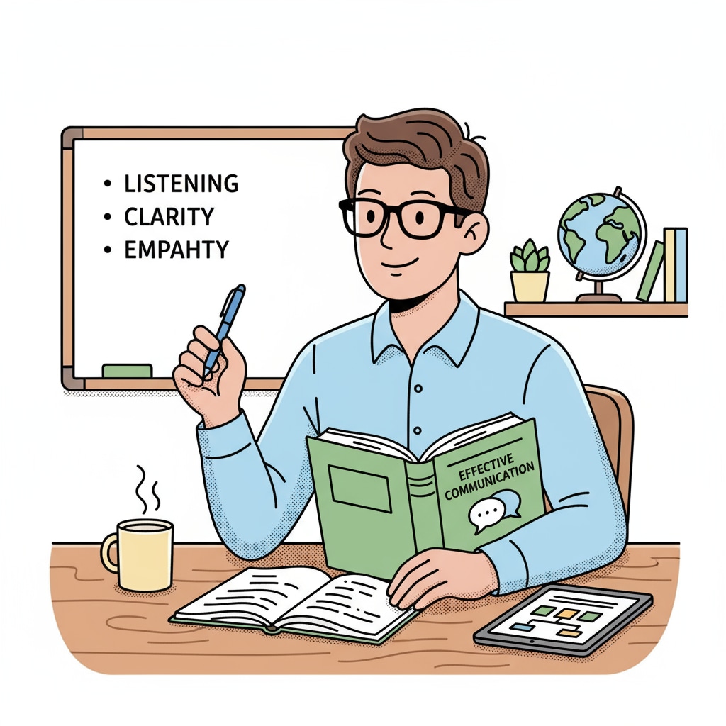 A person enhancing communication skills by reading a relevant book for a teacher interview in a short time