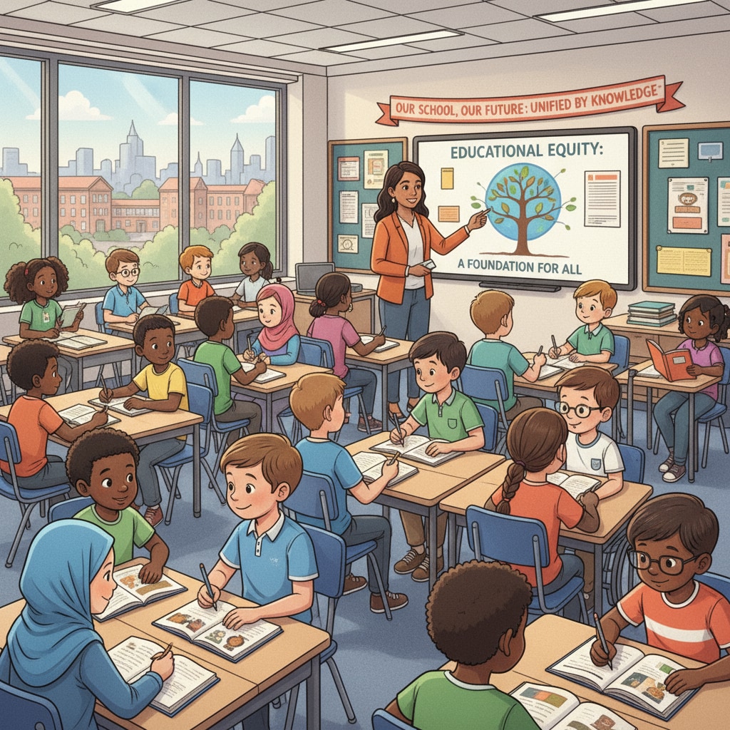 Classroom of diverse students highlighting educational equity during public to charter school conversion