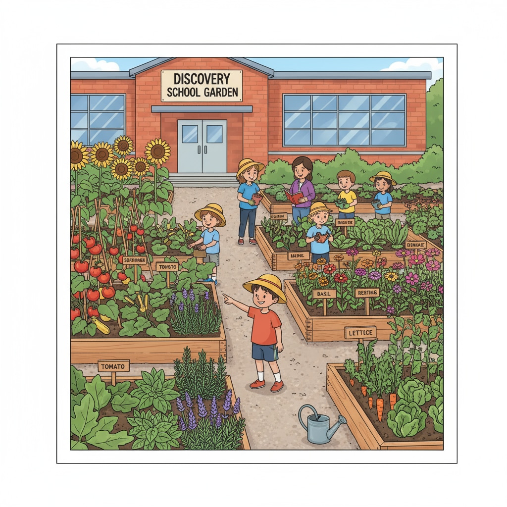 A school garden full of educational opportunities for hands-on learning