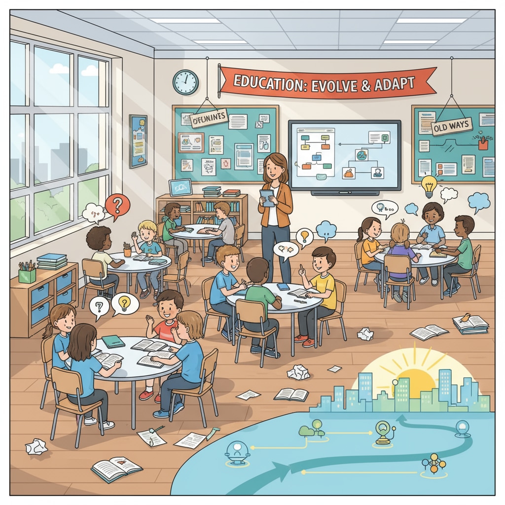 Classroom scene in a UK school related to education system, curriculum reform, and student assessment methods