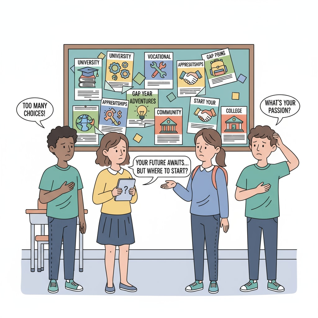 Students confused about educational choices due to social pressure and herd mentality