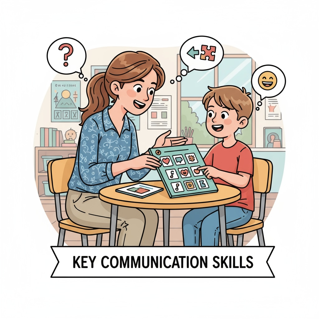 A special education teacher communicating with a student in the context of career transition