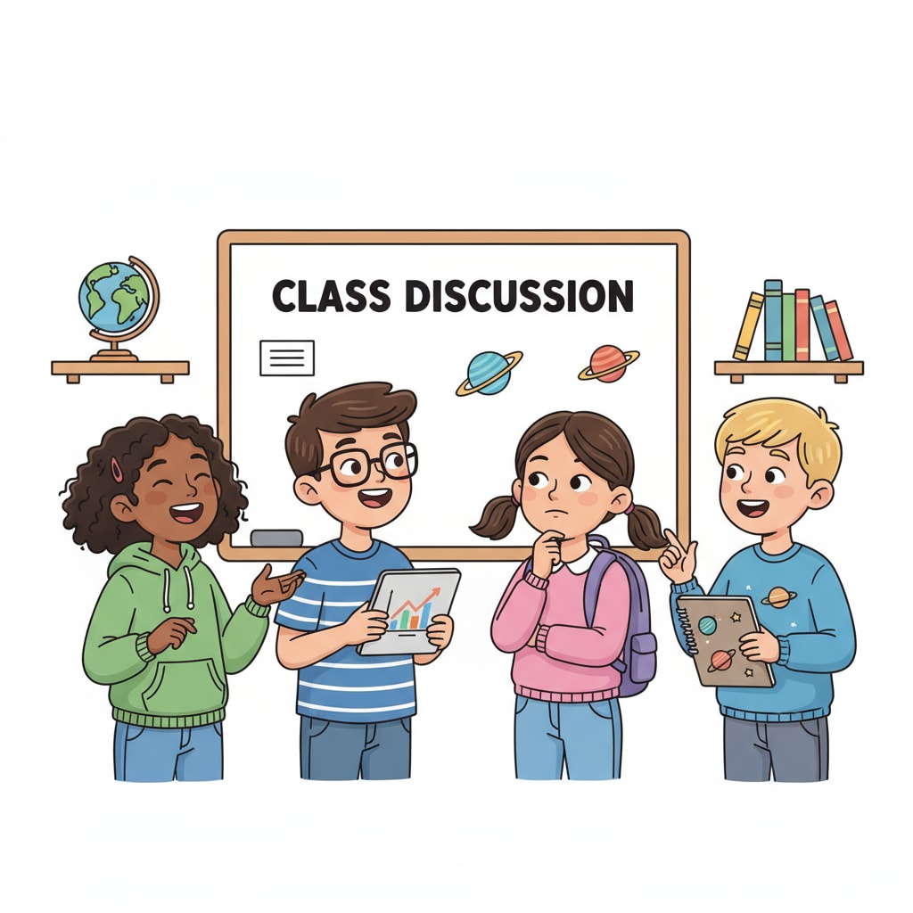 K12 students engaged in communication skills practice through dialogue