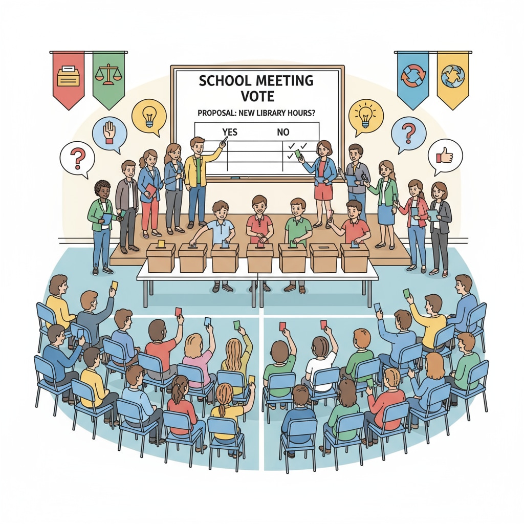 Democratic voting process in a democratic school