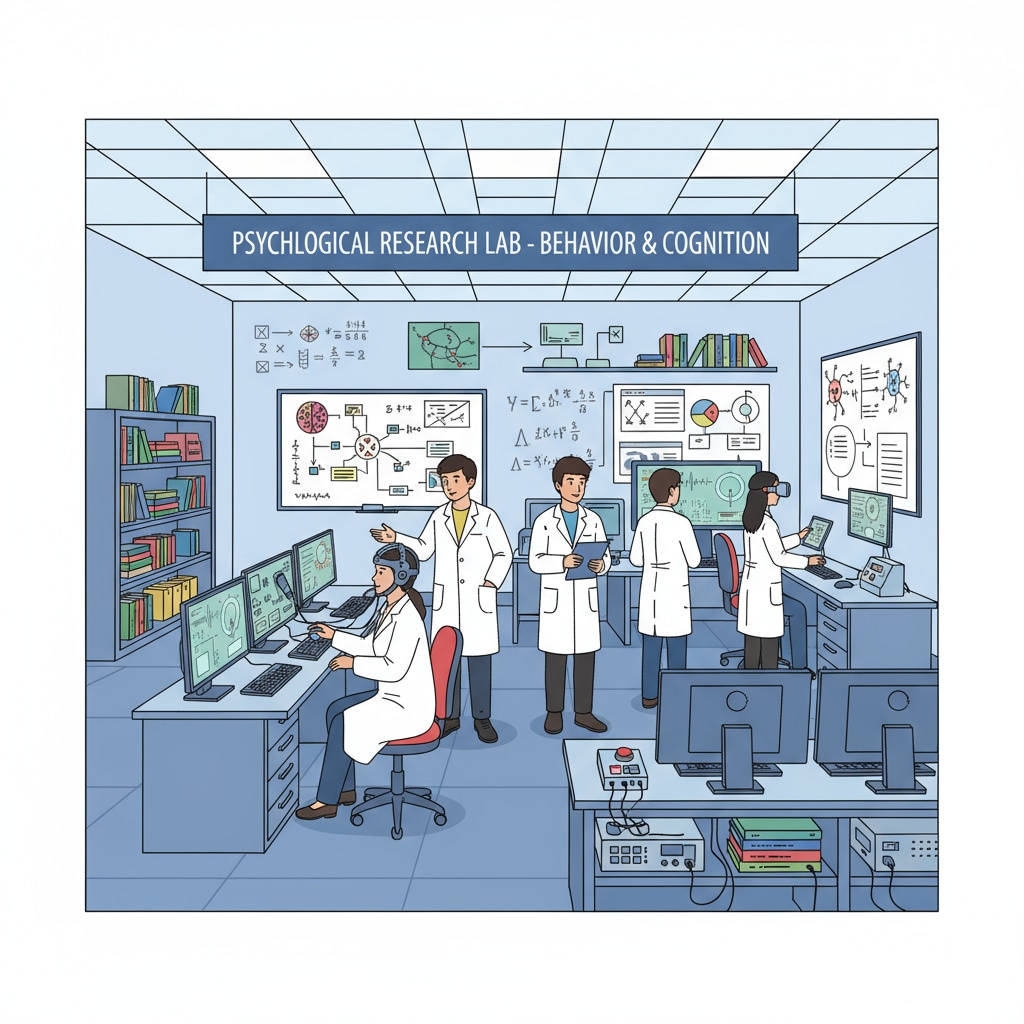 Modern psychology laboratory in an Asian university for transgender students studying psychology