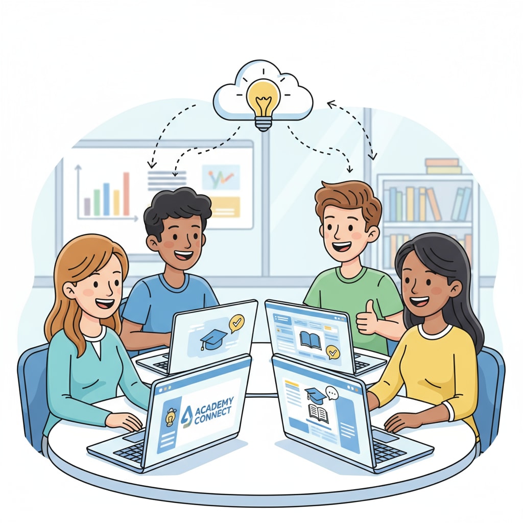 Students enjoying free online learning platform