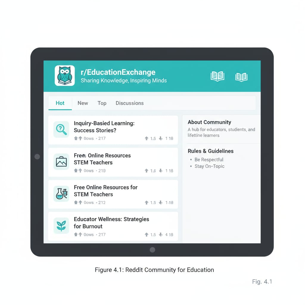 The interface of the Reddit education community