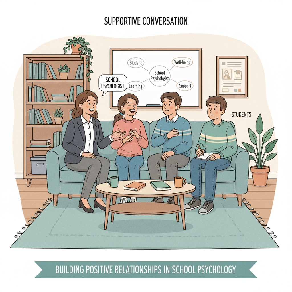 School psychology career choice scenario with students and psychologist
