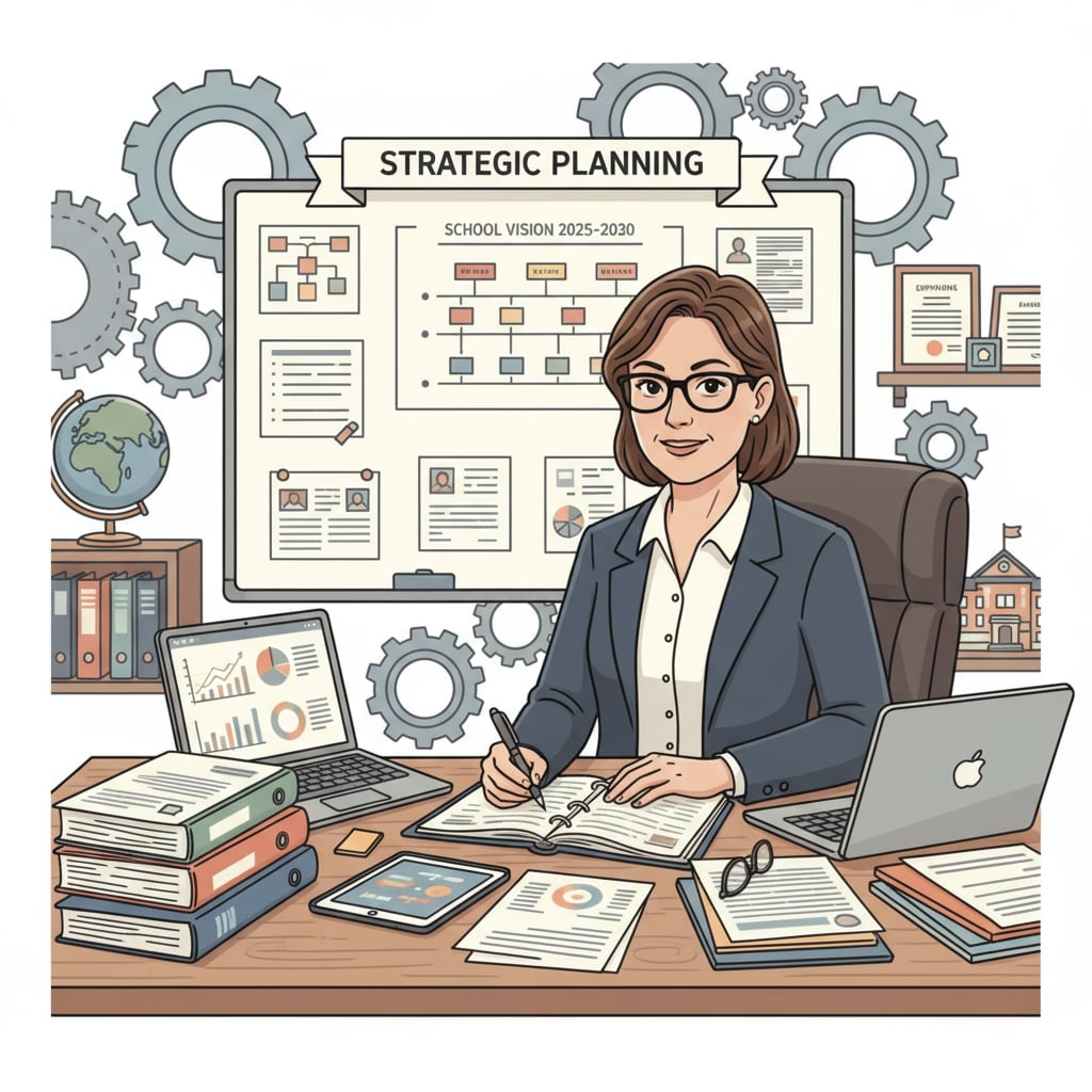 School administration career choice with administrator at work