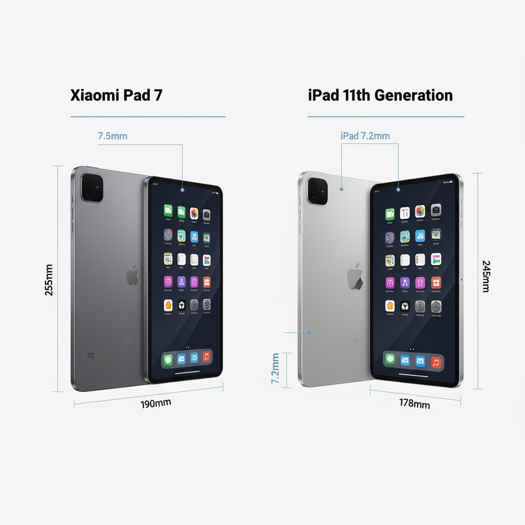 Comparison of Xiaomi Pad 7 and iPad 11th Generation for tablet selection considering learning and gaming needs