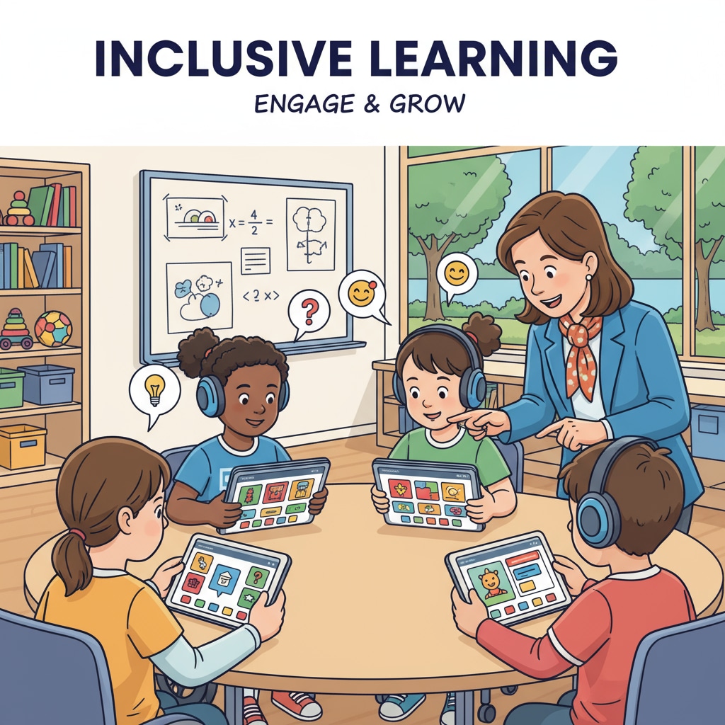 Children with special needs using tutoring apps for learning
